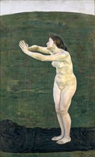 Aufgehen im All, 1892, oil on canvas, 159 x 97.2 cm, signed twice lower right: Ferd Hodler, Ferd.,