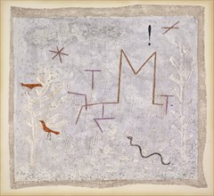 Gartentor K, 1932, 75 (M 15), casein color and watercolor on gauze on paper on cardboard, 31 x 33