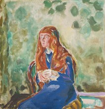 Portrait of Kate Perls, 1913, oil on canvas, 120.5 x 116 cm, Signed upper right: E Munch, Edvard
