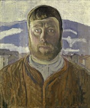 Autoportrait, 1912, oil on canvas, 44 x 37 cm, signed and dated lower right: ED., VALLET, 1912,