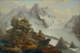 The Lauteraar Glacier, 1776, oil on canvas, 54.8 x 82.6 cm, signed and dated lower left: CWolff.,