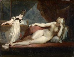 Resting female nude and pianist, 1799/1800, oil on canvas, 71.2 x 91 cm, unmarked, Johann Heinrich
