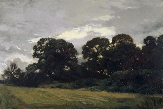 Landscape with groups of trees, 1847, oil on panel, 24.3 x 36.2 cm, signed and dated lower center: