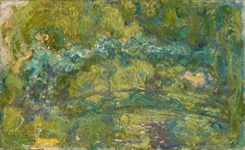 La passerelle sur le bassin aux nymphéas, 1919, oil on canvas, 65.6 x 106.4 cm, signed and dated