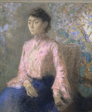 Portrait de Mademoiselle Jeanne Chaîne, 1903, pastel on paper, 79.5 x 69 cm, Dated and signed upper