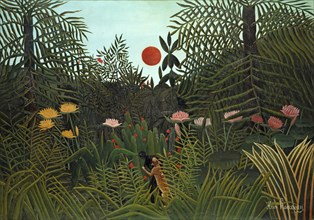 Henri Rousseau, Forêt vierge au soleil couchant