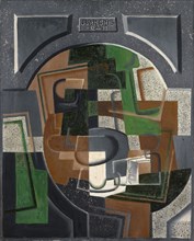 Nature morte à la plaque, 1917 (December), oil on canvas, 81 x 65.5 cm, signed and dated at the top