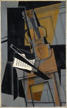 Le Violon, 1916 (July), oil on plywood, 116.2 x 73.1 cm, signed and dated lower left: Juan Gris,
