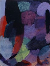 Variation: Night, 1916, oil on linen textured paper, mounted on cardboard, 35.5 x 27 cm,