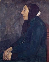 Seated old peasant woman, c. 1903, oil on canvas, 81.8 x 65.5 cm, unmarked, Paula Modersohn-Becker,