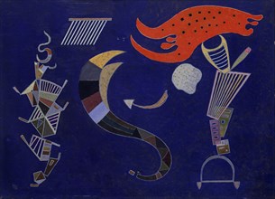 La flèche, 1943 (February), oil on board, 41.9 x 57.9 cm, monogrammed and dated lower left: K