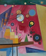 Heavy Red, 1924 (July), oil on cardboard, 58.7 x 48.7 cm, monogrammed and dated lower left: K,