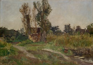 Riverside area of Reichenau Island, 1891, oil on canvas, 47 x 67 cm, inscribed, signed and dated