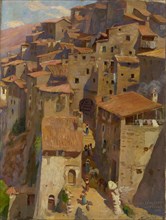 Anticoli, 1903, oil on canvas, 40 x 30 cm, signed, inscribed and dated lower right: HANS LENDORFF,