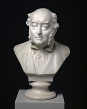 Bust of Professor Johann Jakob Bachofen-Burckhardt, 1884, marble, 54.5 x 38.5 x 28 cm, signed and
