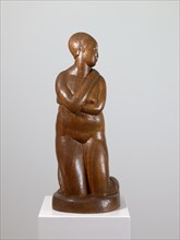 Bather, 1916, mahogany, 67.5 x 26.5 x 26.5 cm, monogrammed on the back of the base plate right: CB,