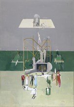Life, 1935, oil on canvas, 180.5 x 125 cm, signed and dated lower right: Wiemken, 1935, Walter Kurt
