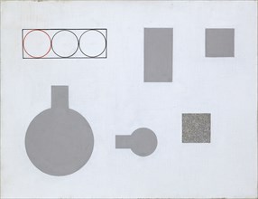 Composition à rectangles et cercles, 1930, oil on canvas, 25.2 x 32.6 cm, unsigned, Sophie