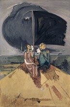 Black Flags, 1939, oil on canvas, 150 x 100.5 cm, unmarked, Walter Kurt Wiemken, Basel 1907–1941