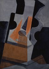 La guitare, 1916 (August), oil on canvas, 73 x 54 cm, signed and dated lower right: Juan Gris,
