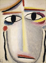 Female Head, 1919-1920, oil on linen textured paper, mounted on cardboard, 38.5 x 29 cm,