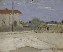 L'Etang-la-Ville: la gare (Passage à l'eau de L'Etang-la-Ville), c. 1900, oil on board, 16.5 x 20.5