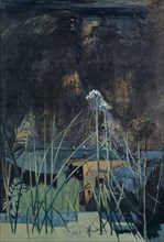 The Night, 1940, oil on canvas, 115 x 80 cm, signed and dated lower right: Wiemken 40, Walter Kurt