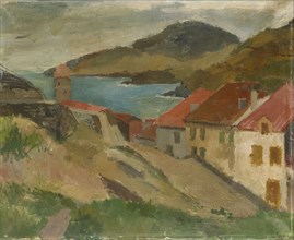 View from Fort Miradou near Collioure, 1932, oil on canvas, 60 x 73.5 cm, signed lower right: W.K.,