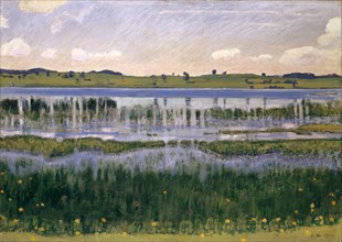 The Burgäschisee, c. 1901, oil on canvas, 49.5 x 69 cm, signed lower right: F. Hodler., Ferdinand