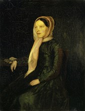 Portrait Wilhelmine Wiggenhauser (Widowed Lippe-Hull), Aunt of the Artist, 1849, oil on canvas, 35