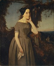 Portrait Louisa Schmid, 1849, oil on canvas, 46 x 38 cm, signed lower left: A. Böcklin, 1849,