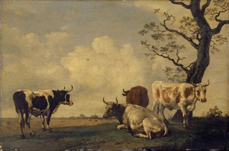 Ox in the Pasture, 1649, oil on panel, 48.1 x 73.1 cm, Unmarked, Paulus Potter, (Kopie nach / copy