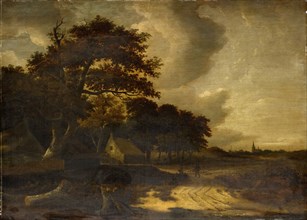 Landscape with farmhouses, c. 1660, oil on oak, 59.9 x 83.5 cm, unsigned, Roelof Jansz. van Vries,