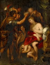 Alexander crowns Roxane, 17th cent. (?), Oil on panel, 64 x 49.5 cm, unsigned, Peter Paul Rubens,