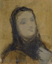 Portrait of Margaretha Antoinette Mähly-Schermar, 1865, oil on canvas, on cardboard, 13.5 x 11 cm,