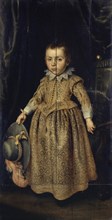 Portrait of a three-year-old boy, 1625, oil on panel, 131 x 67 cm, Not specified, but dated at the