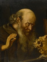 The hl., Hieronymus, oil on oak, 63 x 47.5 cm, unsigned, Salomon Koninck, (Art / style of),