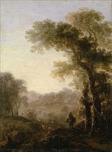 Forest landscape, 1644, oil on oak wood, 26.5 x 20 cm, monogrammed and dated in the lower right