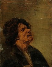 Peasant's head, oil on oak wood, 24 x 18 cm, not marked, Joos van Craesbeeck, (Kopie nach (?) /