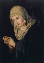Mary in worship, oil on panel, 41 x 29 cm, not specified, Tiberius Dominikus Wocher, (?),
