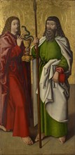 Apostle John and Matthew (inside), Lactatio of St. Bernard of Clairvaux (outside), c. 1490, mixed