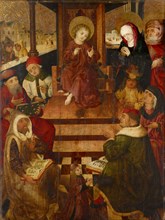 The twelve-year-old Jesus in the temple with a kneeling benefactor, c. 1460/1470, mixed media on