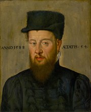 Portrait of Theodor Zwinger, 1588 (?), Oil on panel, 37.5 x 31 cm, unsigned, but dated left of the