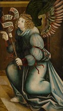 The Angel of the Annunciation to Mary, c. 1510, mixed media on fir wood, 86.5 x 50 cm, unsigned.,