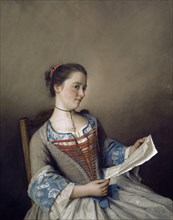 The Reader (Portrait of Marianne Lavergne), c. 1746/1754, pastel on parchment, mounted on canvas,