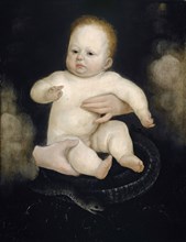 Christ Child from the Solothurn Madonna, before 1587, oil on lime wood, 35 x 27.5 cm, unsigned,