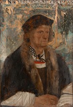 Portrait of Johannes Amerbach (?), 1513, mixed technique on parchment, mounted on fir wood, 52.5 x