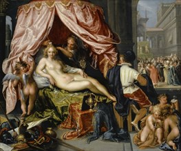 Allegory of Vanity, 1600, oil on oak, 36.4 x 43.5 cm, Signed and dated right above the three putti