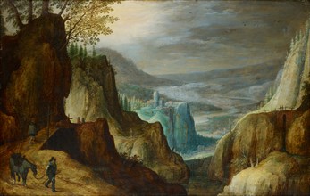 Superb Mountain Landscape, 1590-1595 (?), Oil on oak, 41.7 x 65.4 cm, not marked, Tobias Verhaecht,
