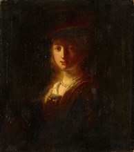 Portrait of the Saskia, oil on canvas, 33 x 29.5 cm, unmarked, Rembrandt Harmensz. van Rijn, (Kopie